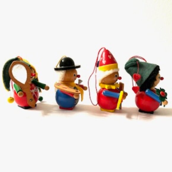 VTG Steinbach Germany Wooden Ornaments Lot of 4 - Picture 5 of 6